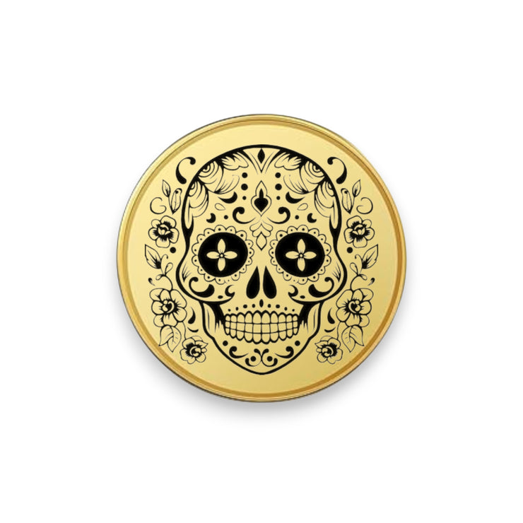 Challenge Coin - PERSONALIZED - CUSTOM - Sugar Skull day of the dead