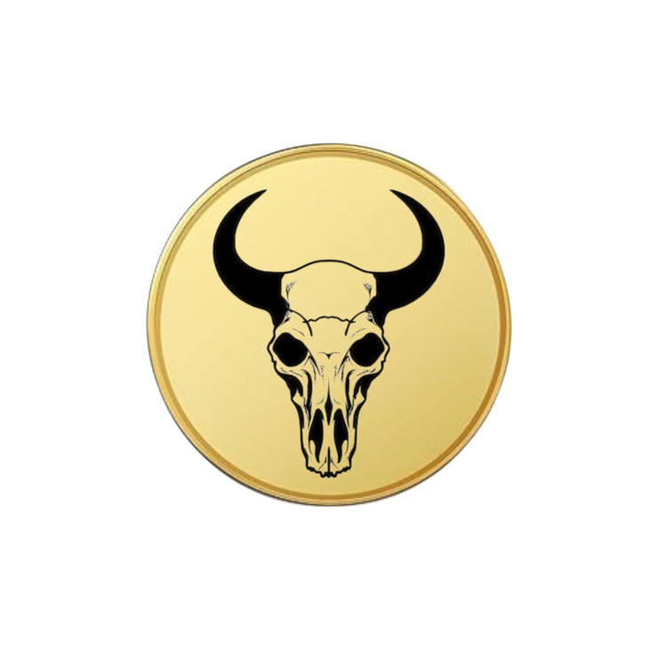 Challenge Coin - PERSONALIZED - CUSTOM - Cow Skull