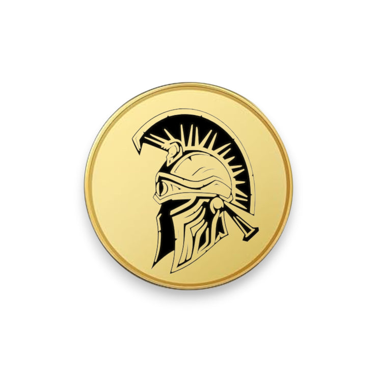 Challenge Coin - PERSONALIZED - CUSTOM - Warrior Helmet