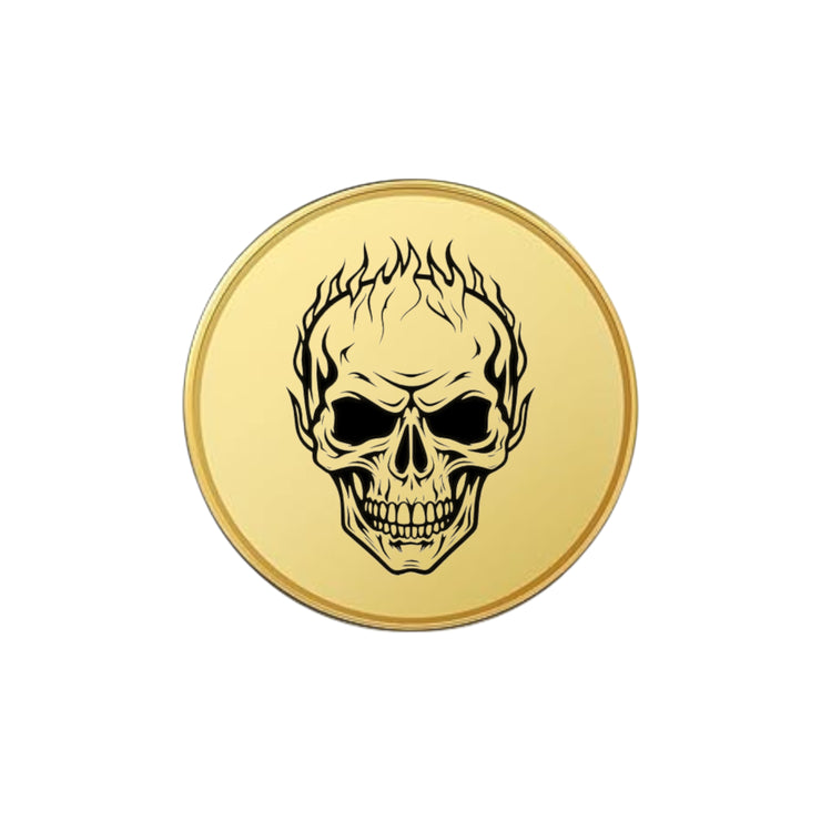 Challenge Coin - PERSONALIZED - CUSTOM - Burning Skull