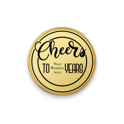 Challenge Coin - PERSONALIZED - CUSTOM - Cheers to Anniversary Birthday