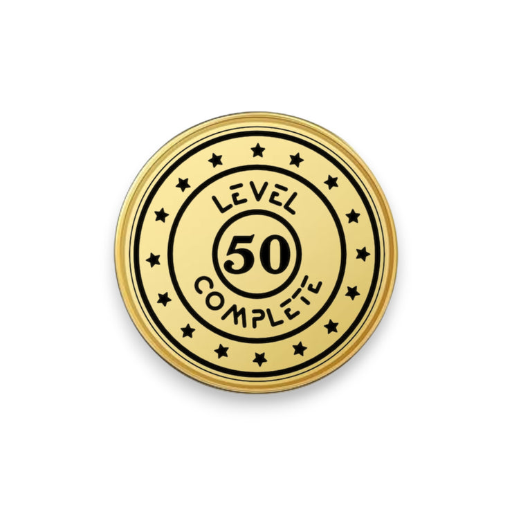 Challenge Coin - PERSONALIZED - CUSTOM - Level Complete Anniversary Birthday