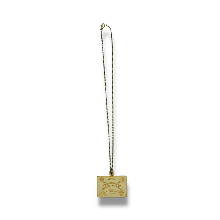 Necklace - Spirit Board with Bronze, Gold, or Silver chain - Birch Wood