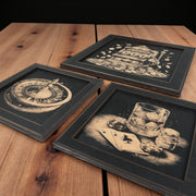Framed Art - CUSTOM - Casino Gambling Game Room SET of 3 Pictures