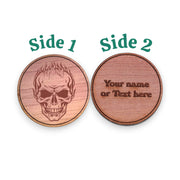 Challenge Coin - PERSONALIZED - CUSTOM - Burning Skull