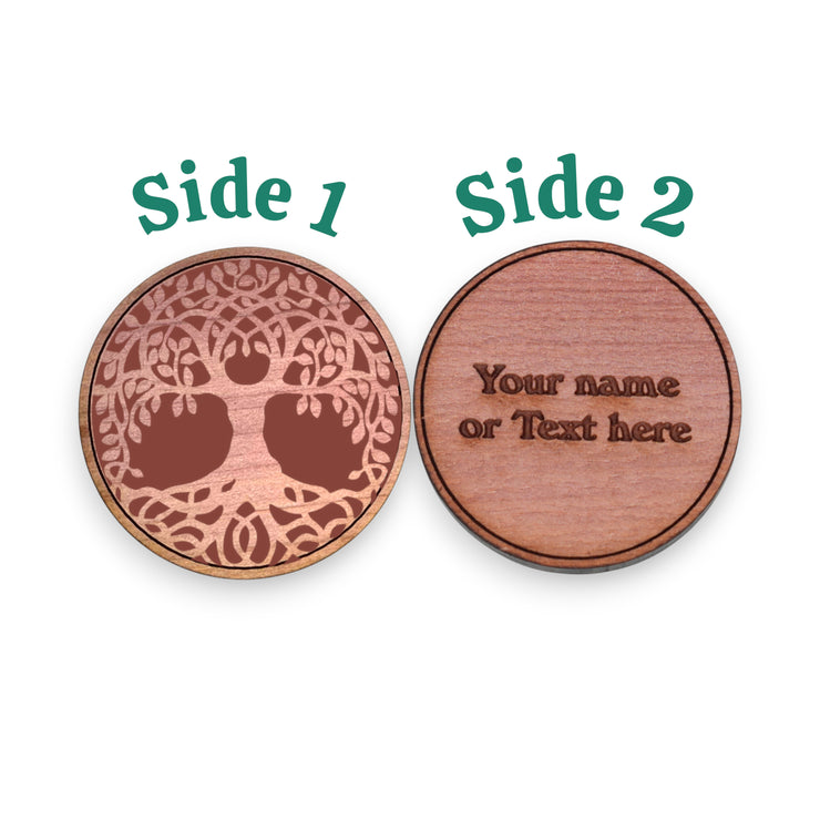 Challenge Coin - PERSONALIZED - CUSTOM - Celtic Tree of Life
