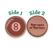 Challenge Coin - PERSONALIZED - CUSTOM - Eight Ball