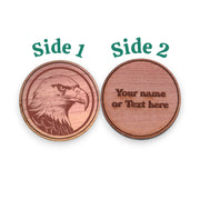 Challenge Coin - PERSONALIZED - CUSTOM - Bald Eagle