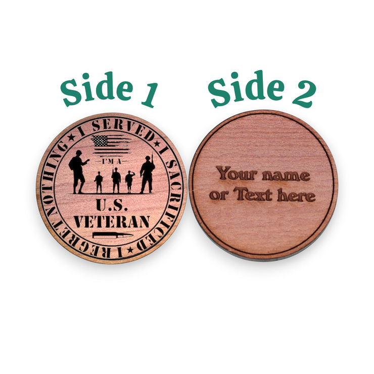 Challenge Coin - PERSONALIZED - CUSTOM - US Veteran