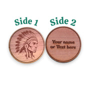 Challenge Coin - PERSONALIZED - CUSTOM - Indian Chief