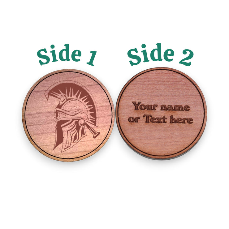 Challenge Coin - PERSONALIZED - CUSTOM - Warrior Helmet