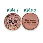 Challenge Coin - PERSONALIZED - CUSTOM - Sugar Skull day of the dead