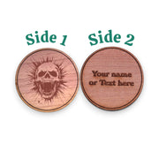 Challenge Coin - PERSONALIZED - CUSTOM - Screaming Skull