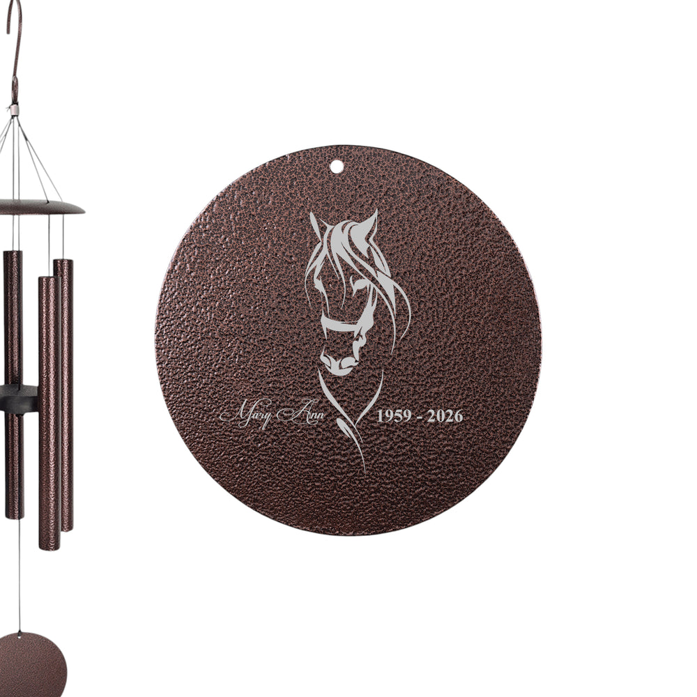 HipFlaskPlus personalized My Horse copper powder coated wind chime