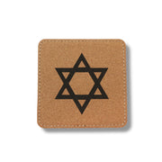 Coaster - Star of David - SET OF 2 - Leather or Stitched Cork