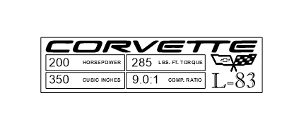 HipFlaskPlus custom Corvette plaque design proof with engine specifications