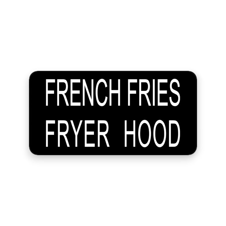 Hood Restaurant Name Plates for the kitchen