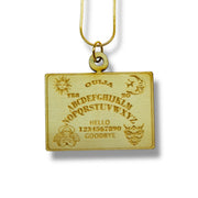 Necklace - Spirit Board with Bronze, Gold, or Silver chain - Birch Wood