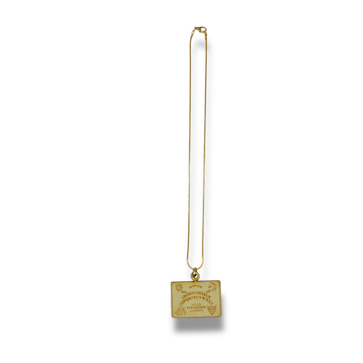 Necklace - Spirit Board with Bronze, Gold, or Silver chain - Birch Wood