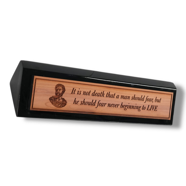 Desk Wedge Name plate - Marcus Aurelius - 11 Inches