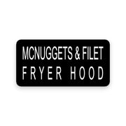 Hood Restaurant Name Plates for the kitchen