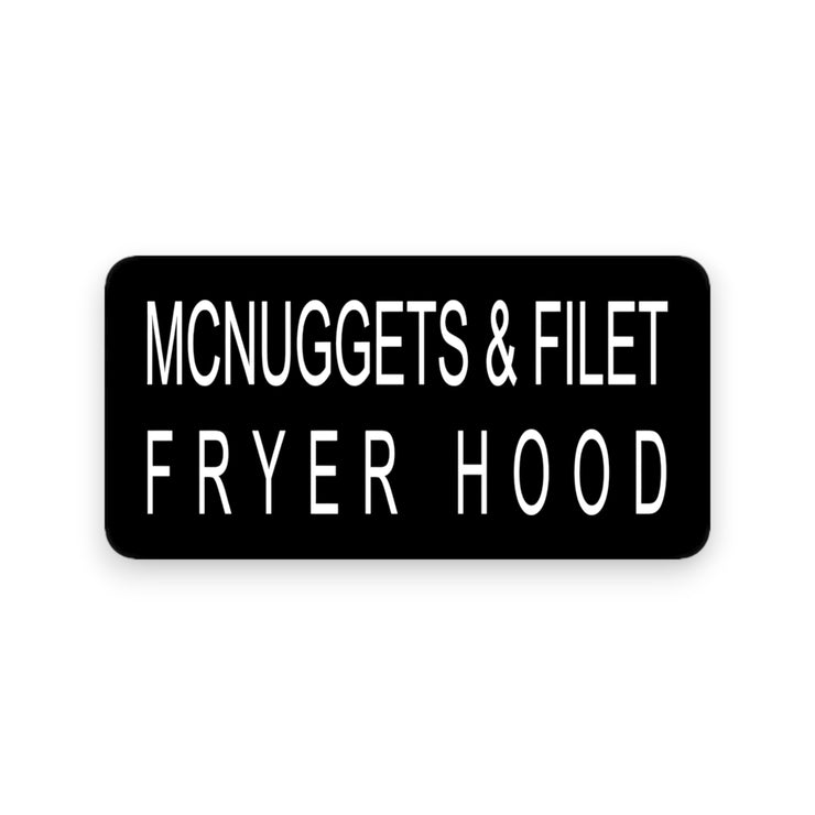 Hood Restaurant Name Plates for the kitchen