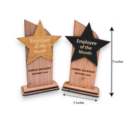 Trophy Award CEDAR  - PERSONALIZED - Employee of the Month - 9x5 Inches