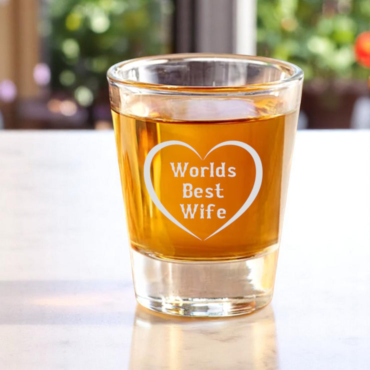 2oz Worlds Best Wife Shot Glass