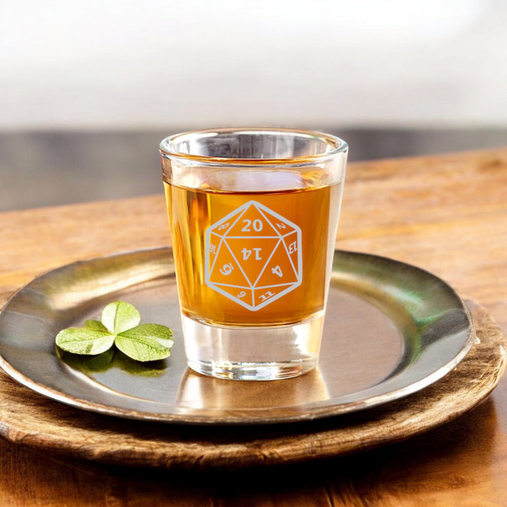 2oz D20 Shot Glass