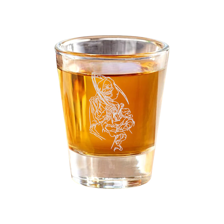 2oz Dealer of Death Grim Reaper Shot Glass