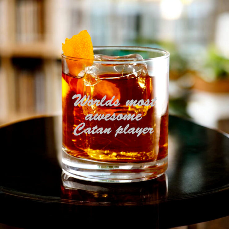 Rocks Glass - Worlds most awesome Catan Player - Double Old Fashioned