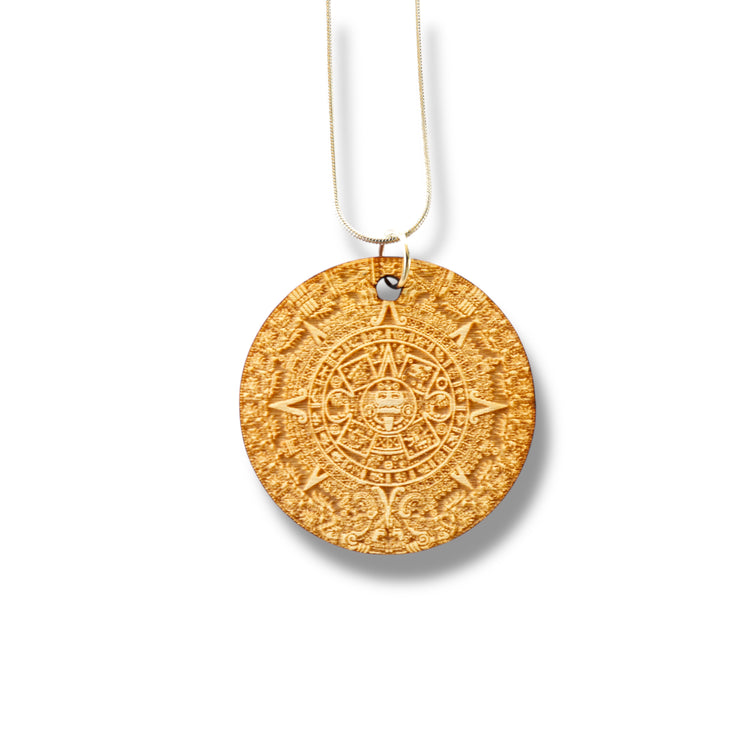 Necklace - Mayan Calendar - Snake and Cable Link chains