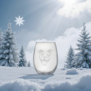 15oz Stemless Wine Glass - Pit Bull