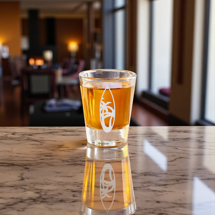 2oz - Palm Tree Surfboard -  Shot Glass