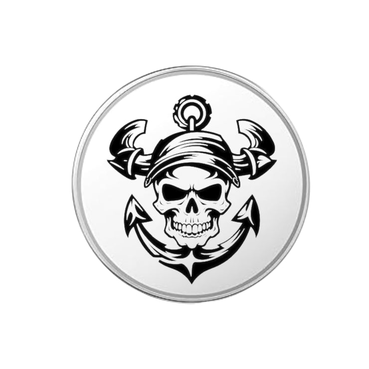 Challenge Coin - PERSONALIZED - CUSTOM - Pirate Skull Anchor