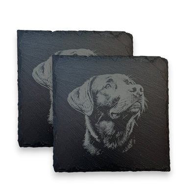 Coaster - Slate - Labrador Retriever - SET OF 2 - Dog