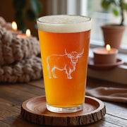 16oz Beer Mug - Highland Cow