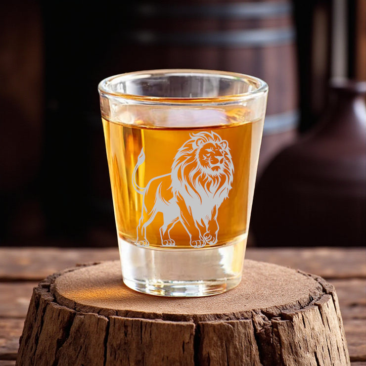 2oz Lion Shot Glass