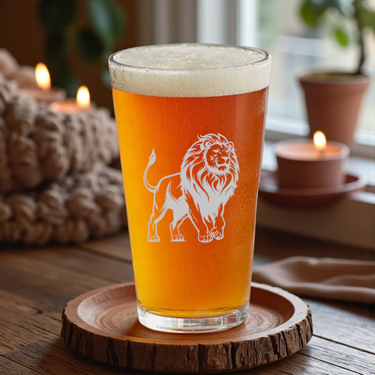 16oz Beer Mug - Lion