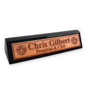 Desk Wedge Name Plate - PERSONALIZED - Demon Trap - 11 Inches