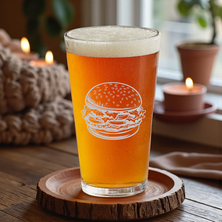 16oz Beer Mug - Hamburger