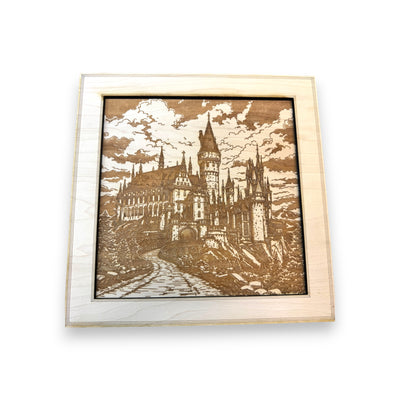 Framed Art - The Castle - 11x11 Inches - Raw wood