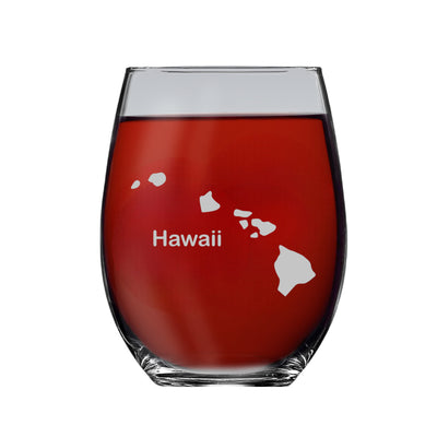 15oz Stemless Wine Glass - Hawaii