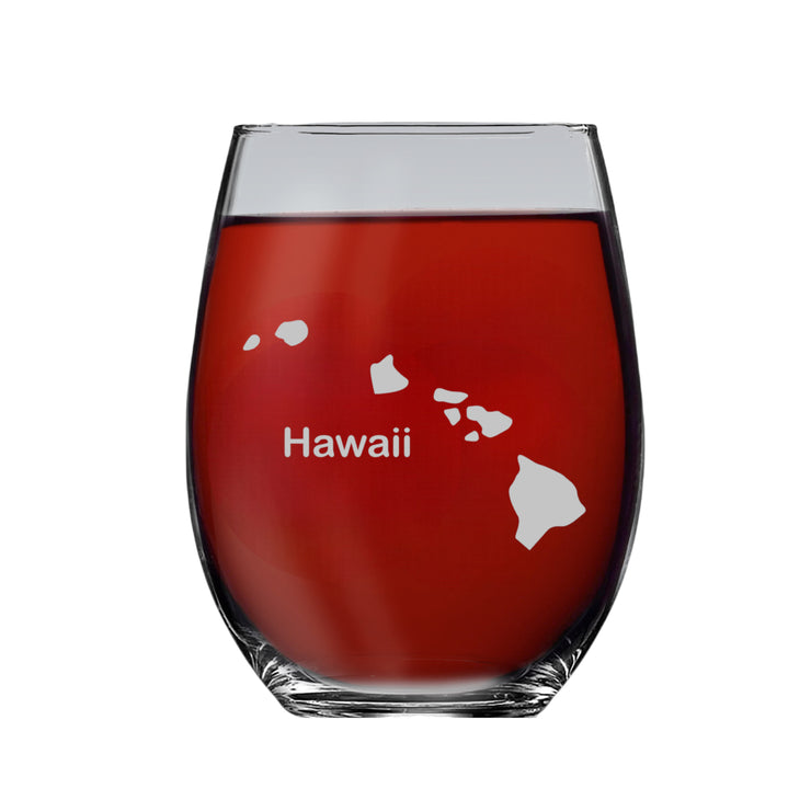 15oz Stemless Wine Glass - Hawaii