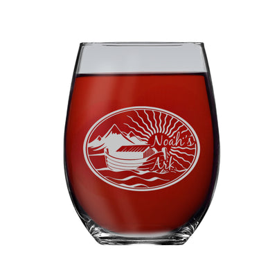 15oz Stemless Wine Glass - Noahs Ark