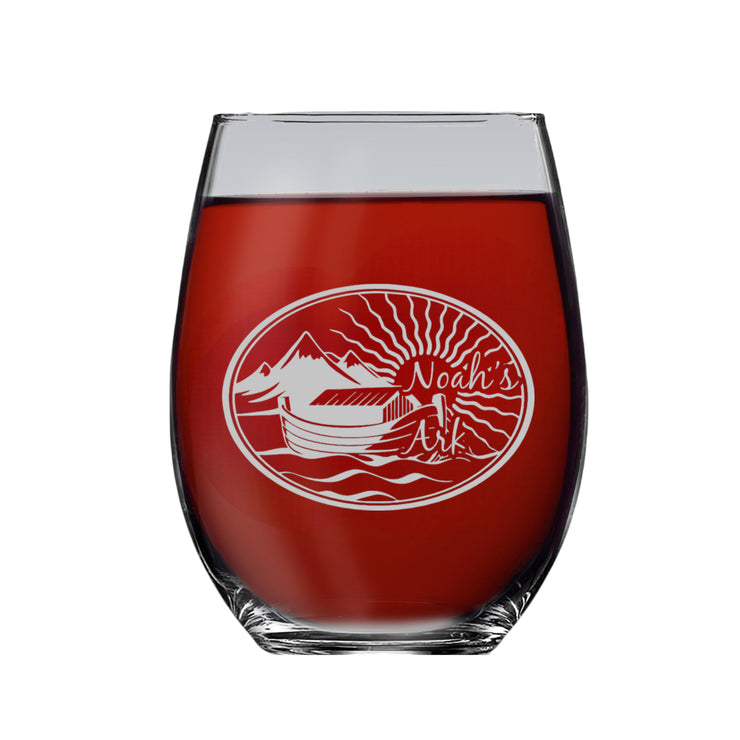 15oz Stemless Wine Glass - Noahs Ark
