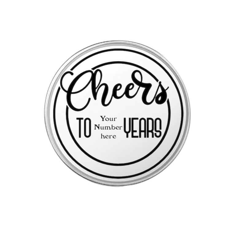Challenge Coin - PERSONALIZED - CUSTOM - Cheers to Anniversary Birthday