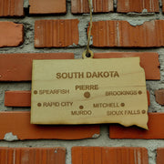 Ornament - CUSTOM - South Dakota State with Cities
