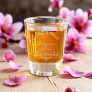 2oz Worlds most awesome bartender Shot Glass
