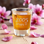 2oz 2005 Happy 21 Shot Glass Birthday
